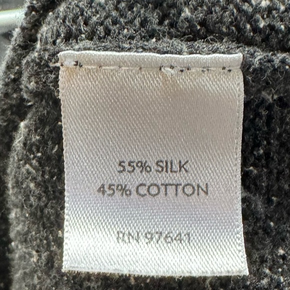 J. Jill Gray Speckled Silk Blend V Neck Dress with Front Pockets - Picture 7 of 9